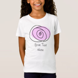 バラ薄紫「文字」女子Tシャツ Tシャツ
