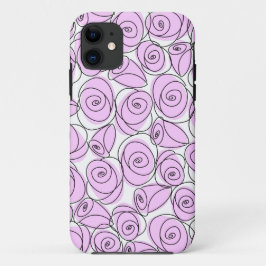 バラ薄紫iPhoneケース iPhone 11 ケース