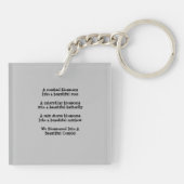 バラ蝶と虹ビヴィヴィッド キーホルダー (裏面)