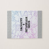 バラ蝶と虹ビヴィヴィッド ジグソーパズル (横)