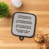 バラ蝶と虹ビヴィヴィッド 鍋敷き (トップダウン)