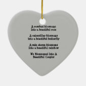 バラ蝶と虹 セラミックオーナメント (裏面)