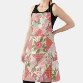 バラ蝶シームレスパッチワーク エプロン (インサイチュ)