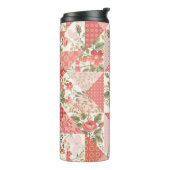 バラ蝶シームレスパッチワーク タンブラー (回転左)