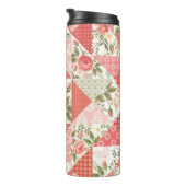 バラ蝶シームレスパッチワーク タンブラー (回転右)