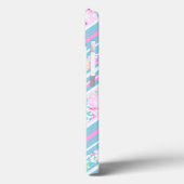 バラ蝶ピンク、青ストライプいiPhone 6ケース Case-Mate iPhoneケース (裏面 / 左)