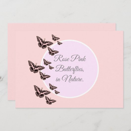 バラ蝶 招待状 (正面/裏面)