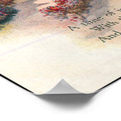 バラ被覆コテージヴィンテージ1920誕生日 ポスター (角)