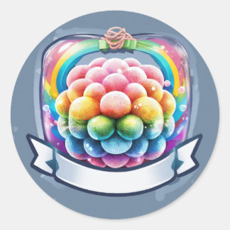 バラ装飾ブックスタックお洒落ステッカー – 2D ラウンドシール