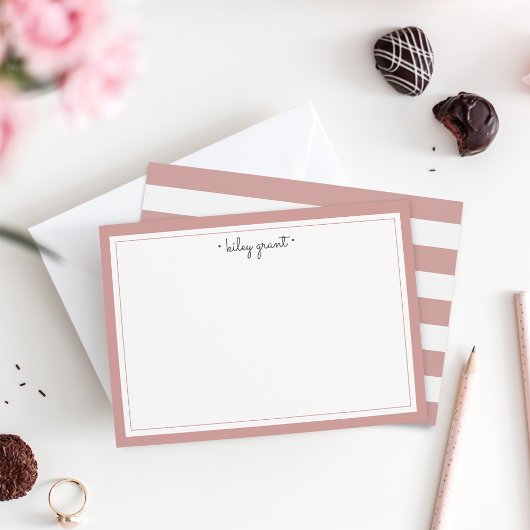 バラ製パーソナライズされた文具フラットノートカード ノートカード