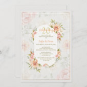 バラ記ビクトリアン念招待状 招待状 (正面/裏面)