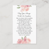 バラ記念写真葬式祈りの言葉カード 名刺 (裏面)