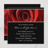 バラ記念日パーティの招待状 招待状 (正面/裏面)