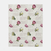 バラ詩 フリースブランケット (正面)