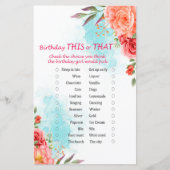 バラ誕生日このゲームまたはそのゲーム (正面)