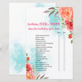 バラ誕生日のゲームを常に (正面/裏面)