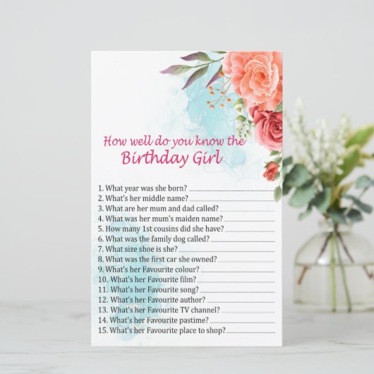 バラ誕生日の女の子をどれだけ知っているか (スタンド正面)