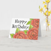 バラ誕生日カード カード (黄色い花)