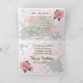 バラ誕生日カード カード (内部)