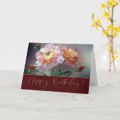 バラ誕生日グリーティングカード カード (黄色い花)