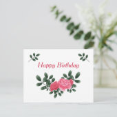 バラ誕生日 ポストカード (スタンド正面)