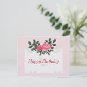 バラ誕生日 ポストカード (スタンド正面)