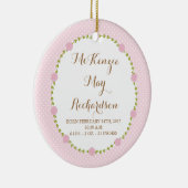 バラ誕生統計新生児ガール セラミックオーナメント (右)