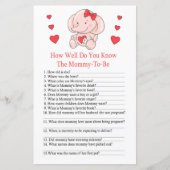 バラ象どのように良く知っているベビーshowergame (正面)