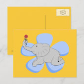 バラ象はがきベビー ポストカード (正面/裏面)