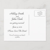 バラ赤と白は日付はがきを保存 案内ポストカード (裏面)