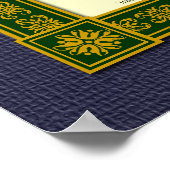 バラ赤と白植物紙ポスター ポスター (角)