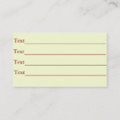 バラ赤ピーチブルー花ガーデナーフローリング 名刺 (裏面)