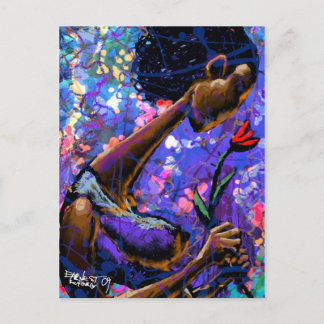 バラ赤葉書 ポストカード