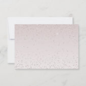 バラ赤面グリッターとシャインウェディングRSVPカード 出欠カード (裏面)