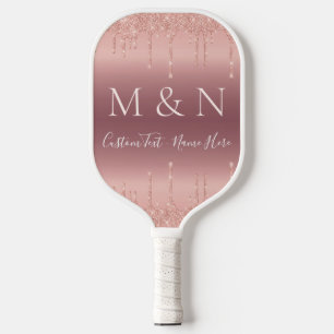 バラ赤面グリッター文字カップピックボールパドル ピックルボールラケット