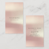バラ赤面パール抽象芸術ミニマルシルクバーチカル2 名刺 (正面/裏面)