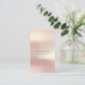 バラ赤面パール抽象芸術ミニマルシルクバーチカル2 名刺 (スタンド正面)