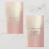 バラ赤面パール抽象芸術ミニマルシルクバーチカル 名刺 (正面/裏面)