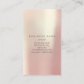 バラ赤面パール抽象芸術ミニマルシルクバーチカル 名刺 (裏面)
