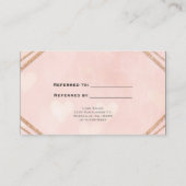 バラ赤面ピンクのフローラ〔雄ジカの〕枝角グラムフレンド参照 紹介カード (裏面)