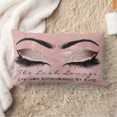 バラ赤面ピンクグリッターマーブルメイクアップラッシュ美しい ランバークッション (ブランケット)