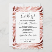 バラ赤面ピンクゼブラ 招待状 (正面)