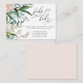 バラ赤面ピンクフローラベビーEnc エンクロージャーカード (正面/裏面)