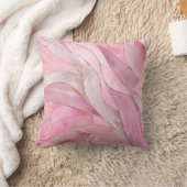 バラ赤面ピンク – モザイク波 クッション (ブランケット)