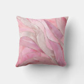 バラ赤面ピンク – モザイク波 クッション (裏面)