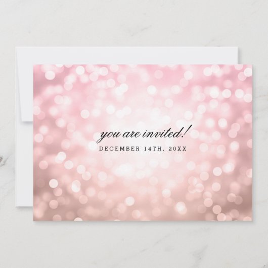 バラ赤面ピンク《写真》ぼけ味ライトサマー結婚ズ 招待状 (裏面)