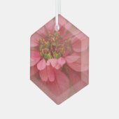 バラ赤面ポインセティアスデジタルアートガラスオーナメント ガラスオーナメント (正面左)