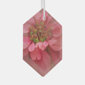 バラ赤面ポインセティアスデジタルアートガラスオーナメント ガラスオーナメント (正面右)