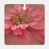 バラ赤面ポインセティアスデジタルアートメタルオーナメント メタルオーナメント (裏面)