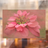 バラ赤面ポインセティアスデジタルアート ウィンドウサイン (シート2)